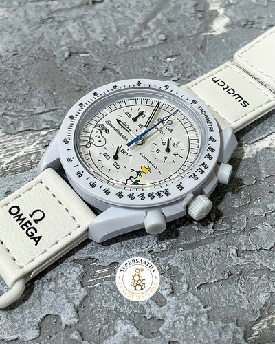 ساعت امگا سواچ سفید Omega x Swatch Speedmaster M00-M