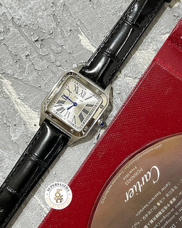 ساعت کارتیه بند چرمی زنانه Cartier Santos-Dumont